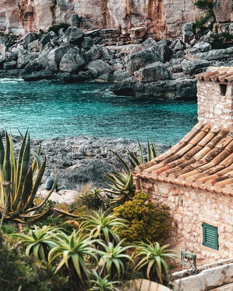 Crique de Majorque dans des eaux cristallines et une végétation méditerranéenne